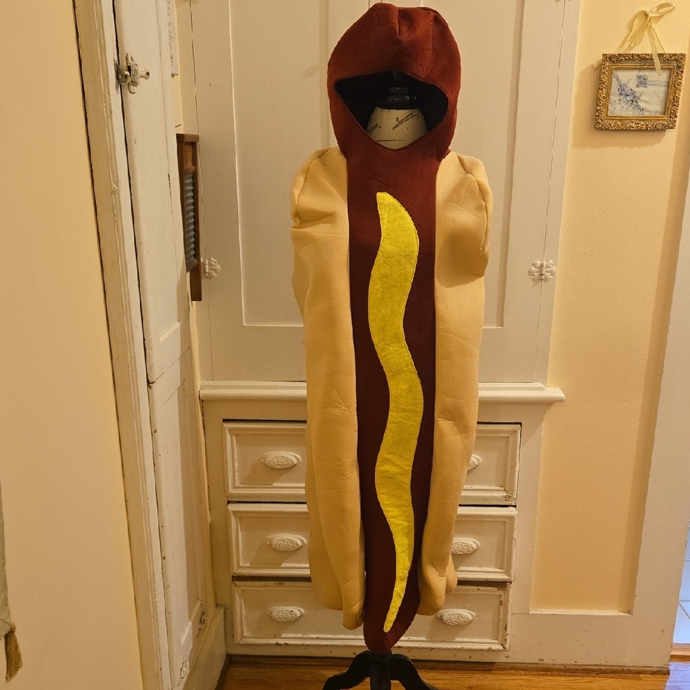 Hot dog wirh mustard costume Sz OS fits most
